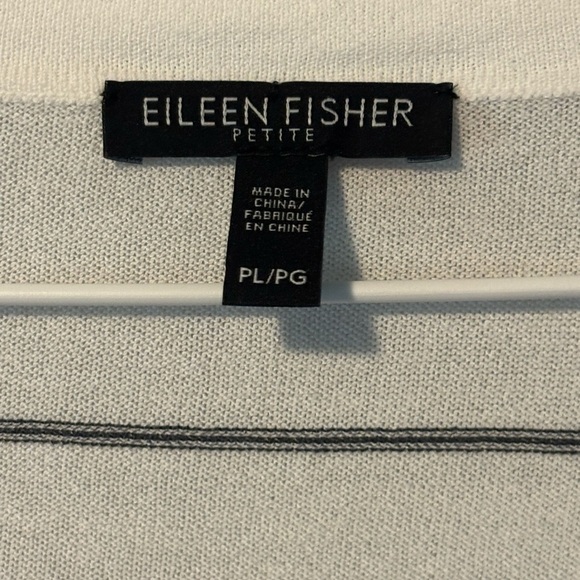 Eileen Fisher Petite Large Button Up Sweater. - Picture 3 of 7